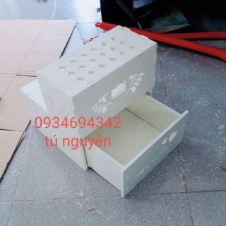 Combo kệ chân ngăn kéo vs 7 thanh kệ sơn rời