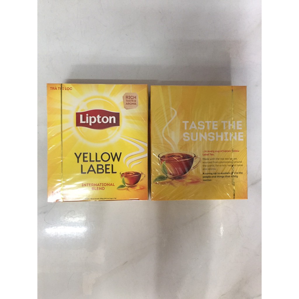 Trà Lipton túi lọc Yellow Label Tea 100 gói(hàng Việt)