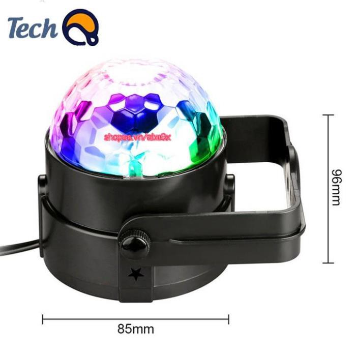 Đèn nháy theo nhạc led cầu mini, đèn bar chớp nhiều màu đẳng cấp có điều khiển từ xa - BH 12 tháng ABM Solar