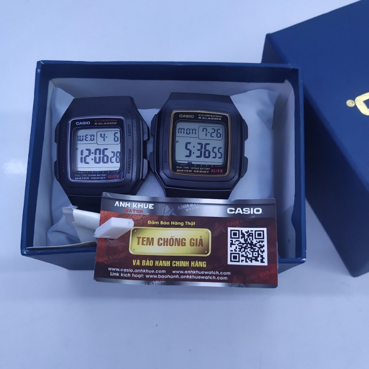 Đồng Hồ Casio Nam Nữ F-91, F-91, F-201 Chính Hãng Anh Khuê, Chống Nước 5 ATM- Tuổi Thọ Pin