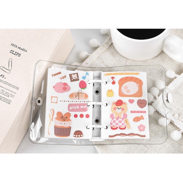 Sticker dây hoa lá dễ thương cute, nhãn dán hình bướm, bánh kem, rainbow trang trí sổ, planner, bullet journal