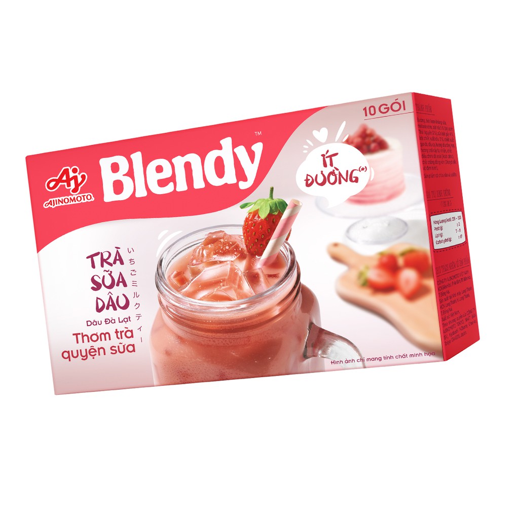 Combo 2 hộp Trà sữa Dâu Blendy (180g/ hộp)