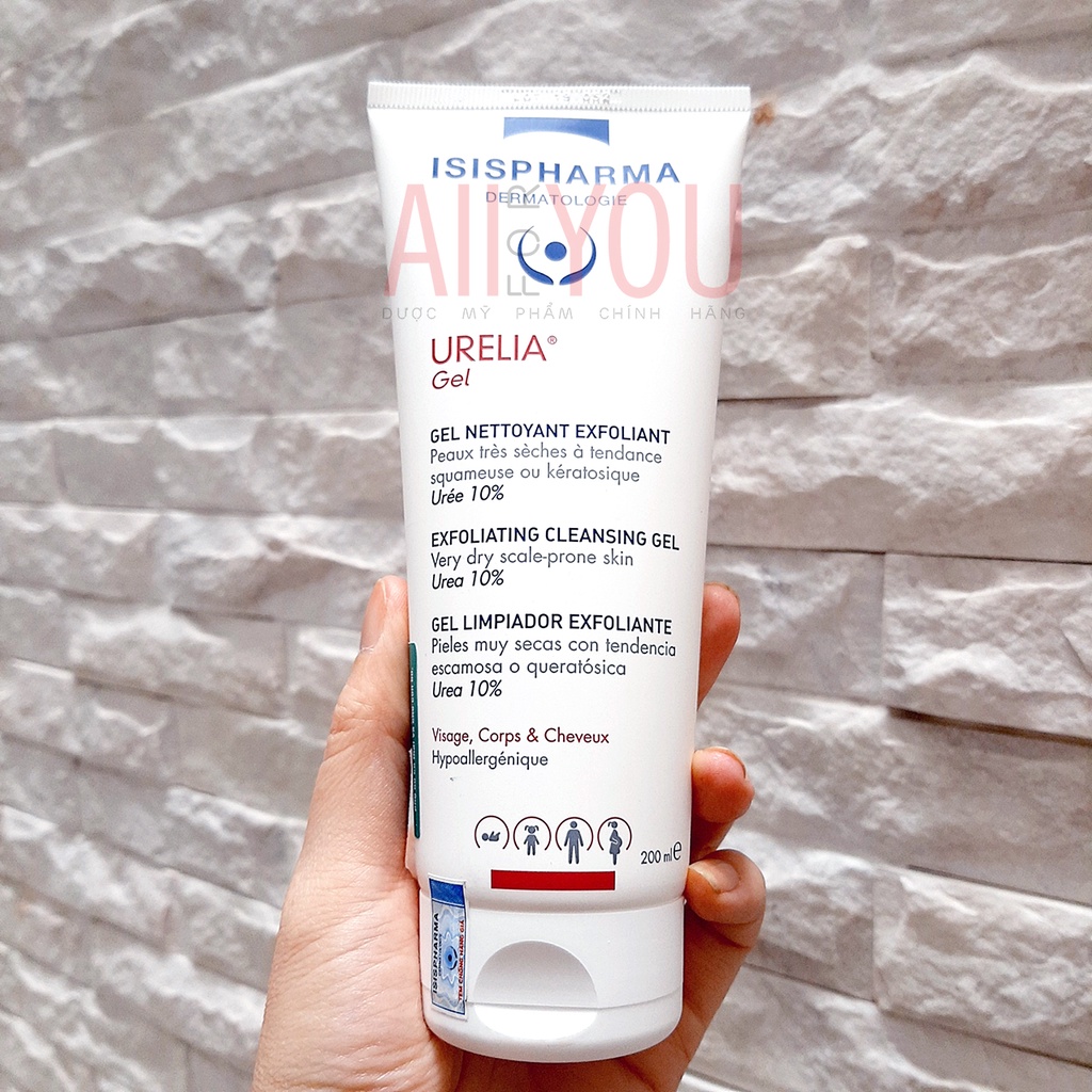 ISIS PHARMA Urelia Gel 200mL - Gel Tắm Cho Da Bị Kích Ứng, Tăng Sừng.
