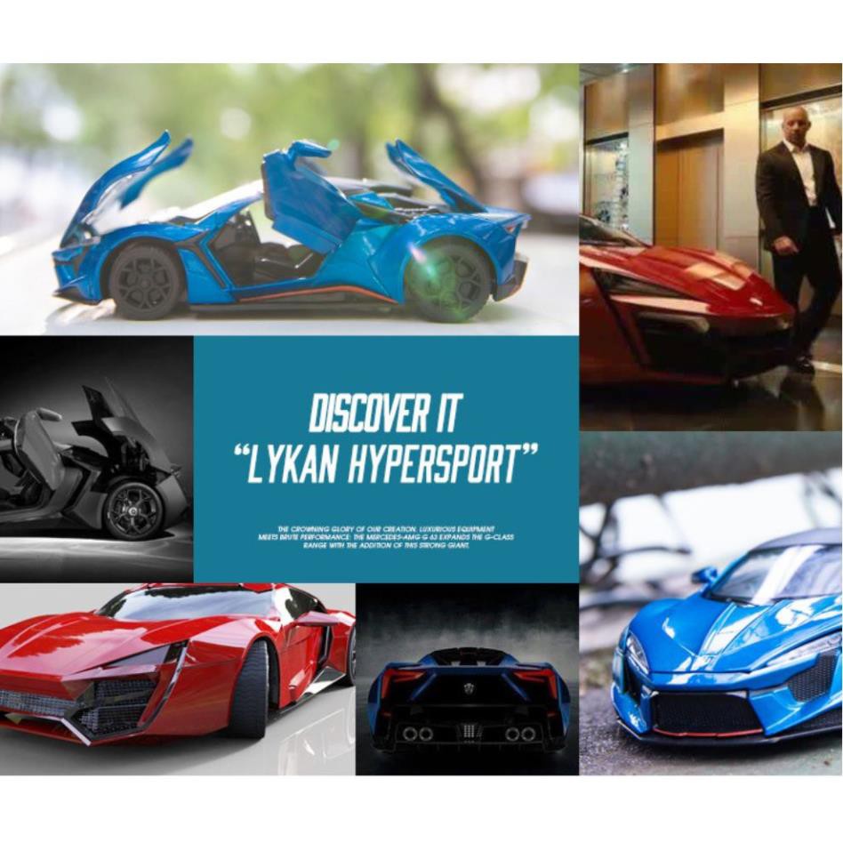 Mô hình siêu xe Lykan Hypersport kim loại cao cấp tỷ lệ: 1:32