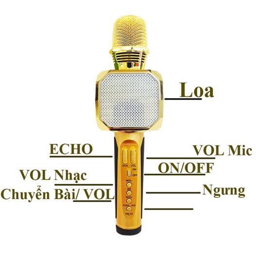 Micro Karaoke Bluetooth SD-10, Mic Kèm Loa Mini Không Dây, Bắt Giong Tốt Nhỏ Gọn, Giá Rẻ