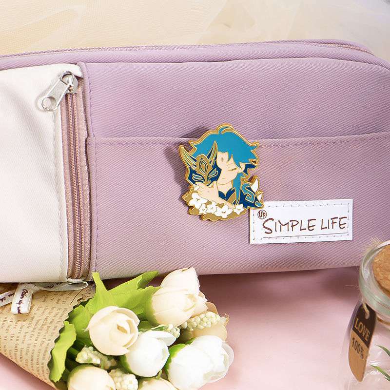 Huy Hiệu Cài Áo Hình Nhân Vật Anime Tartaglia Impact HuTao Kaedehara Kazuha