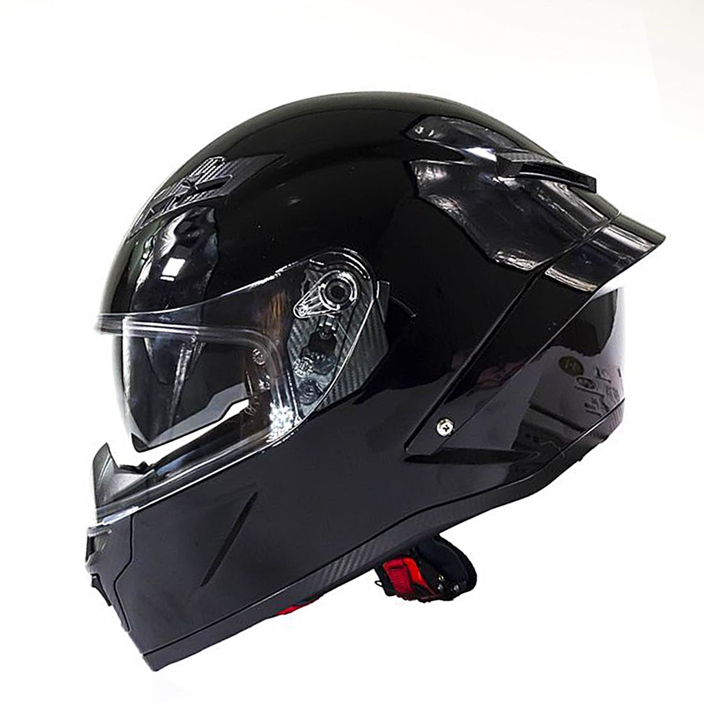 Mũ Bảo Hiểm Fullface 2 Kính ROC - R03 Mẫu Trơn Bảo Hành 24 Tháng (Tặng Khăn Trùm Ninja + Túi)