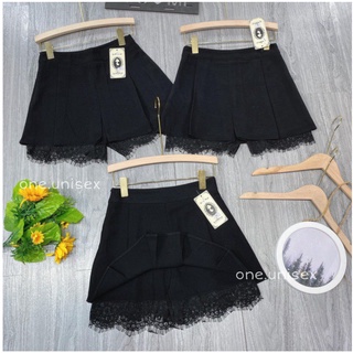 Quần giả váy phối chân ren