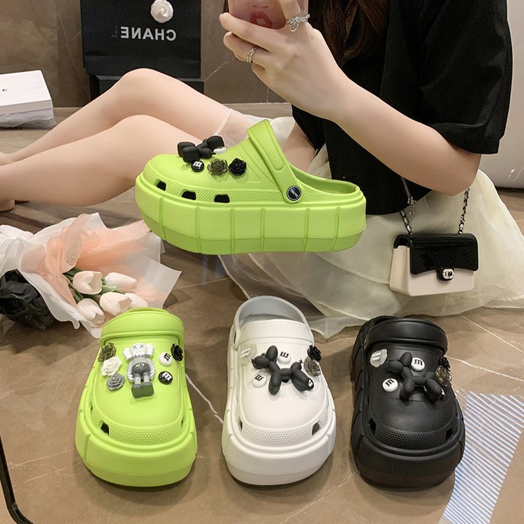 Dép sục bánh mì Cross nữ đế 4cm siêu nhẹ tặng kèm Sticker dễ thương Cros-01 mẫu hottrend năm nay