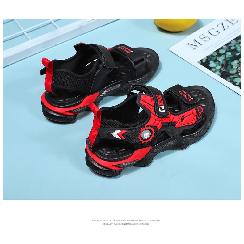 T10- Sandal siêu nhân bé trai. phong cách ngầu, quai dù mềm, đế êm.