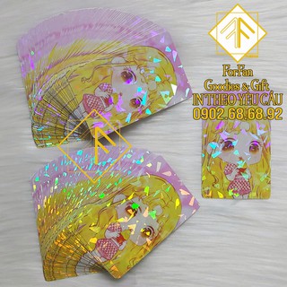 (In TYC) 10 Card bo góc Hologram - In theo yêu cầu - Chất giấy dày