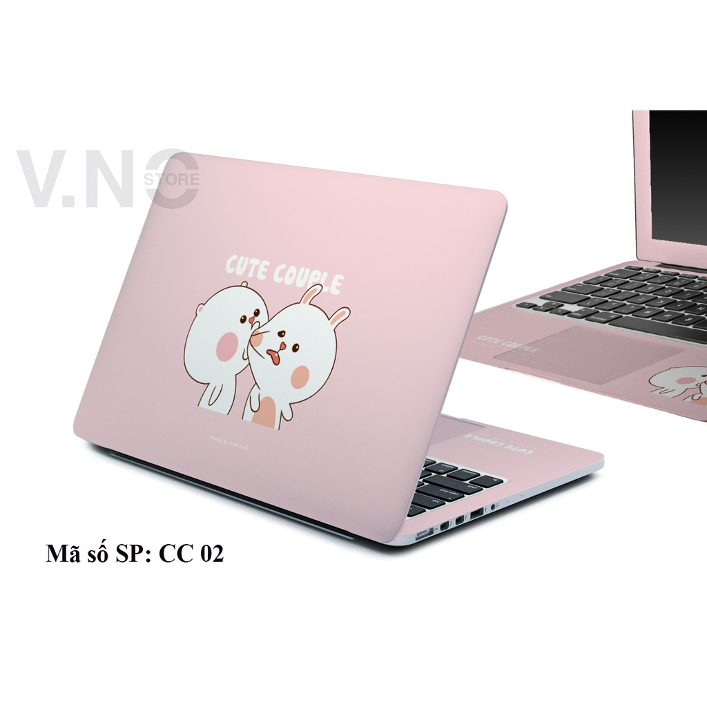 Decal dán laptop V.NO SKIN cute couple các dòng máy dell/acer/asus/lenovo/hp | BigBuy360 - bigbuy360.vn