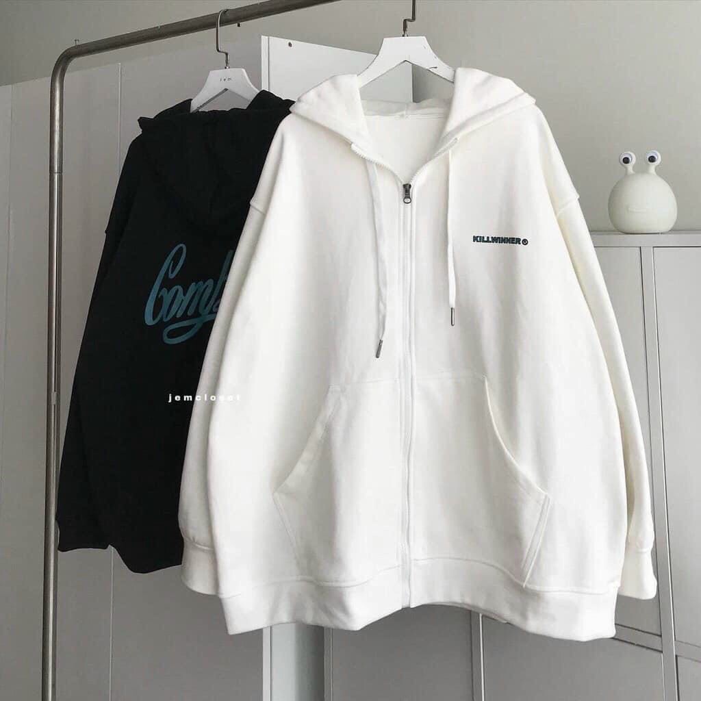 Áo HOODIE Nam Nữ Trơn Vải Nỉ KillWinner Phom Rộng UNISEX - Kim Dung Fashion Store