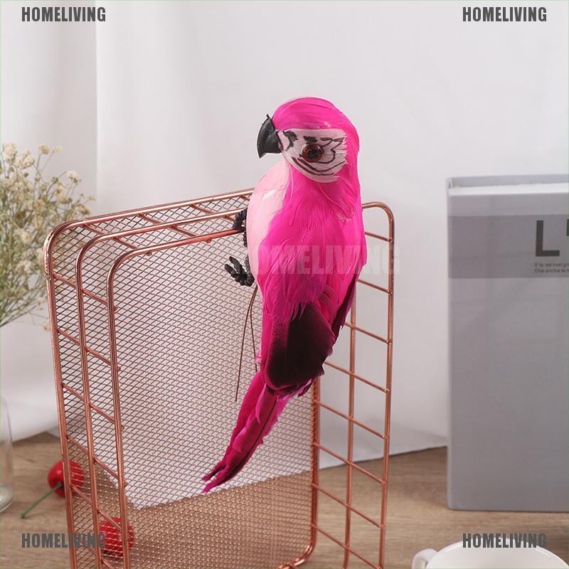 Đồ trang trí Chim Vẹt Lông Vũ 25cm / 9.8 &quot;Dùng Trang Trí