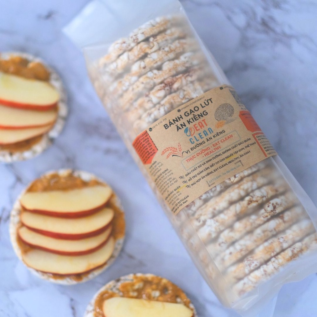 Combo 4 gói Bánh gạo lứt EATCLEAN - Ăn kiêng, Giảm cân, Thực dưỡng, Lành mạnh, Healthy, Eat Clean
