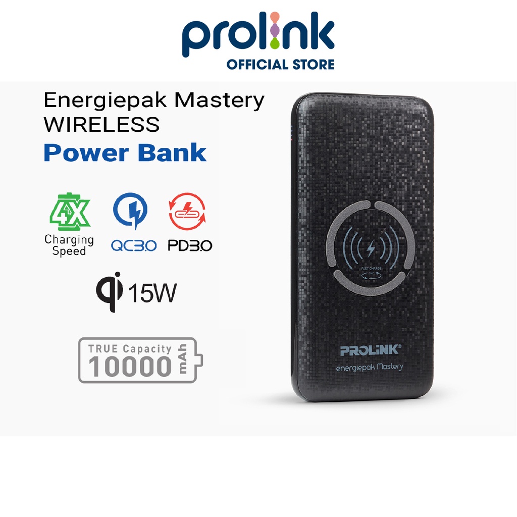 Sạc Dự Phòng Không Dây PROLiNK 10000mAH Nhỏ Gọn Giá Rẻ PPB1005 - Bảo Hành 12 Tháng