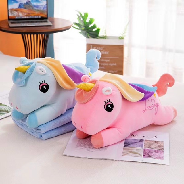 Gấu Bông Có Mền - Chăn Gối Văn Phòng 3in1 - Pony Thiên Thần