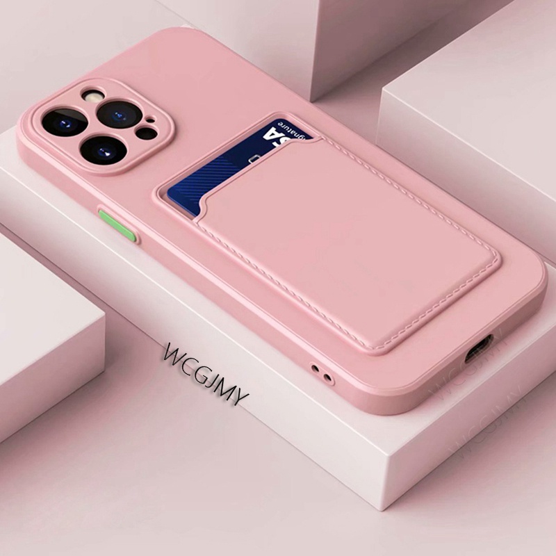 Ốp Điện Thoại TPU Dẻo Có Ngăn Đựng Thẻ Cho IPhone 13 12 11 Pro Max XS Max