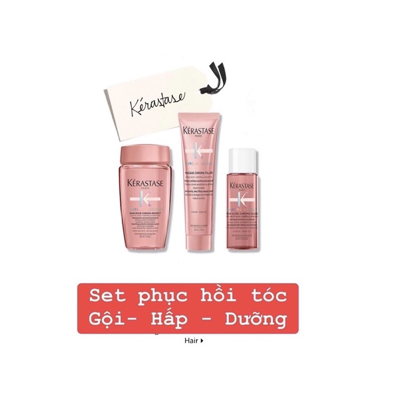 SET DƯỠNG TÓC KERASTASE CHROMA ABSOLU ( hàng từ sephora)