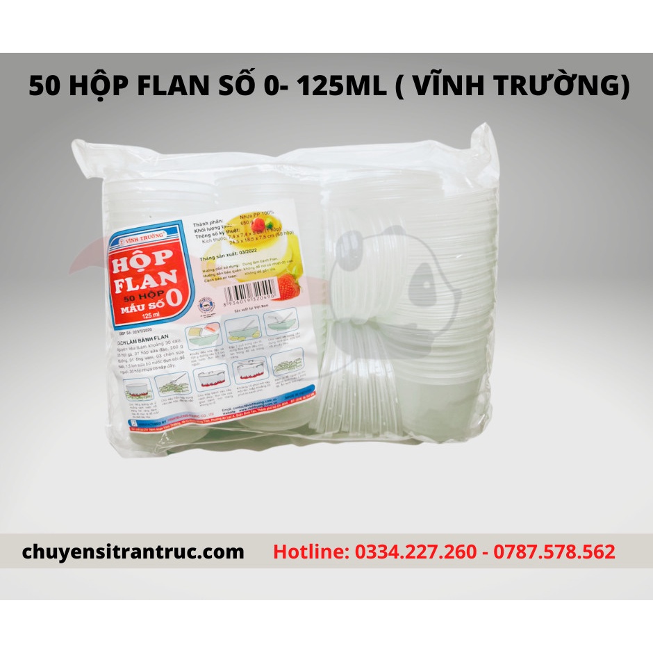 Lốc 50 Hũ Hộp Khuôn Bánh Flan Vĩnh Trường Số 0,1,2,3 và Hình Trái Tim Giá Xưởng