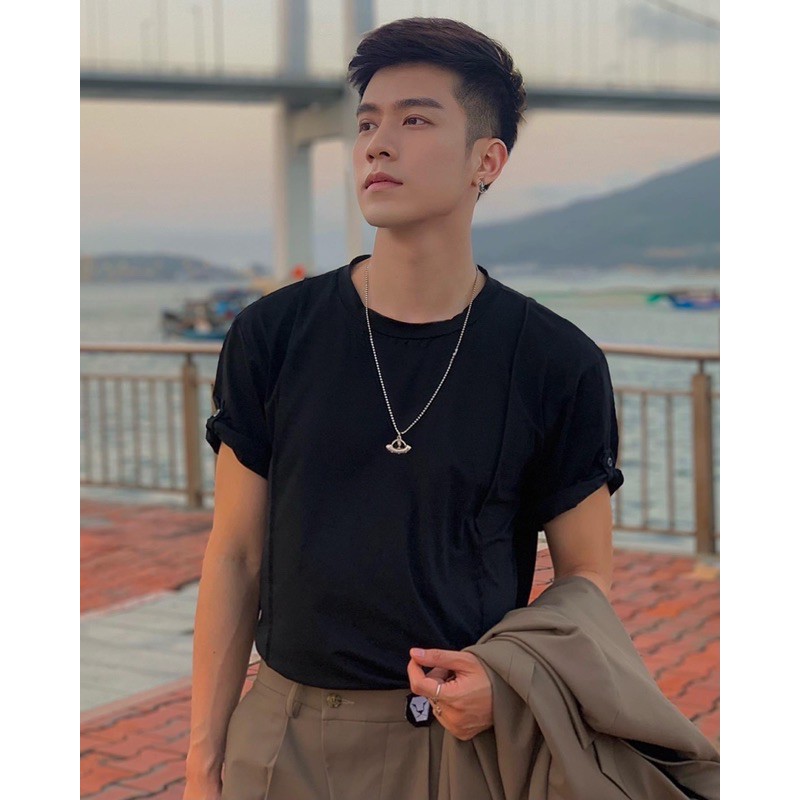 Áo Phông Khuy Xắn Tay