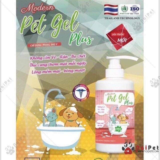 Sữa Tắm Diệt Ve Rận Bọ Chét Chó Mèo Modern Pet Gel