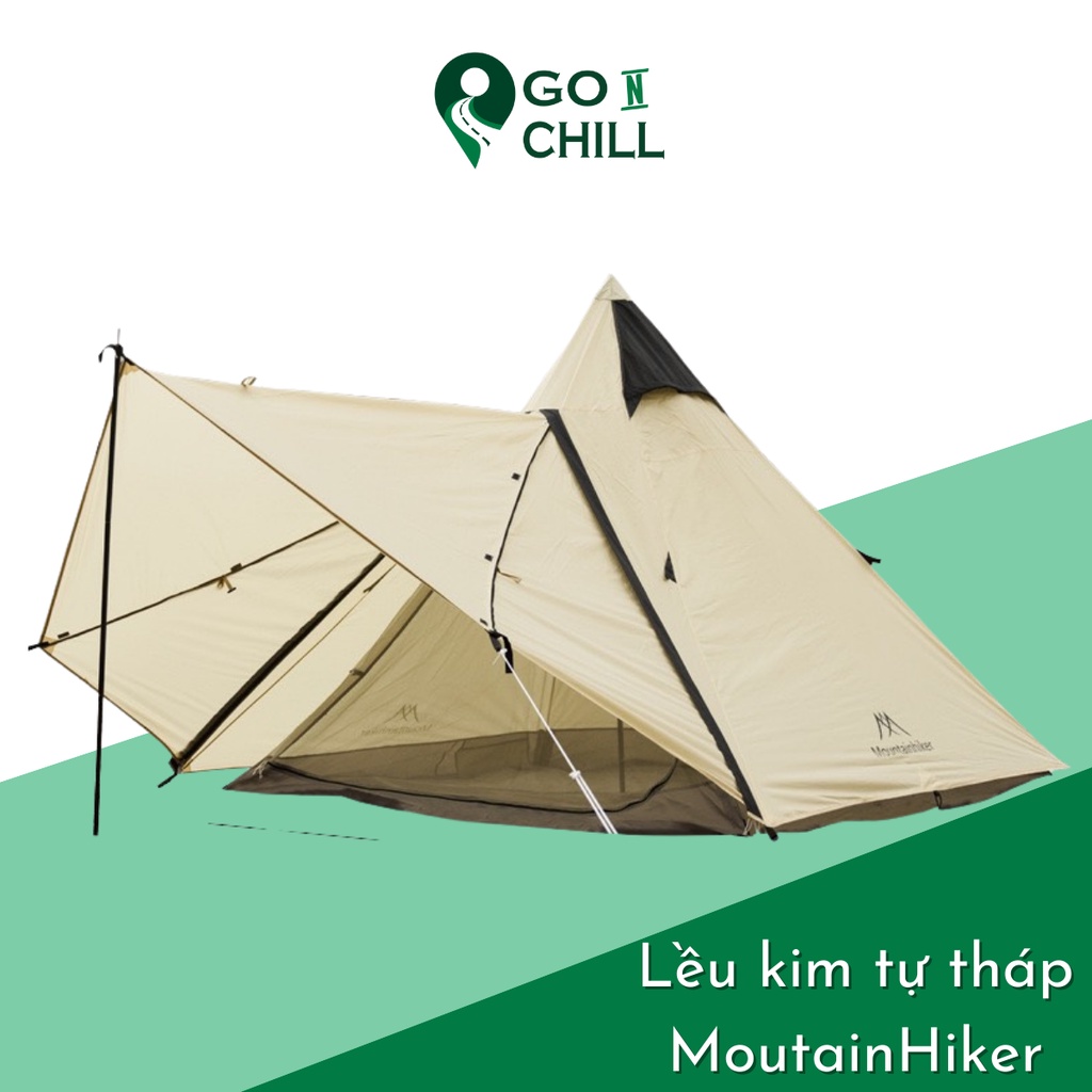 Lều Kim Tự Tháp MoutainHiker, lều dã ngoại, cắm trại 2 lớp có mái hiên cho 4-6 người