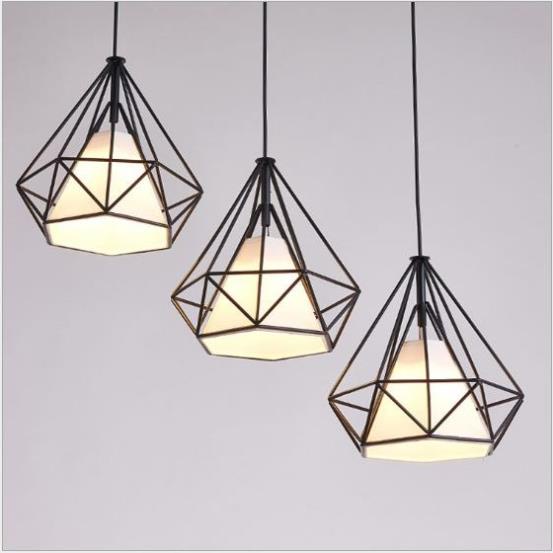 COMBO 3 ĐÈN THẢ KIM CƯƠNG SIZE 25 LOẠI ĐẾ VÍT RIÊNG - ĐÃ KÈM KÈM BÓNG LED