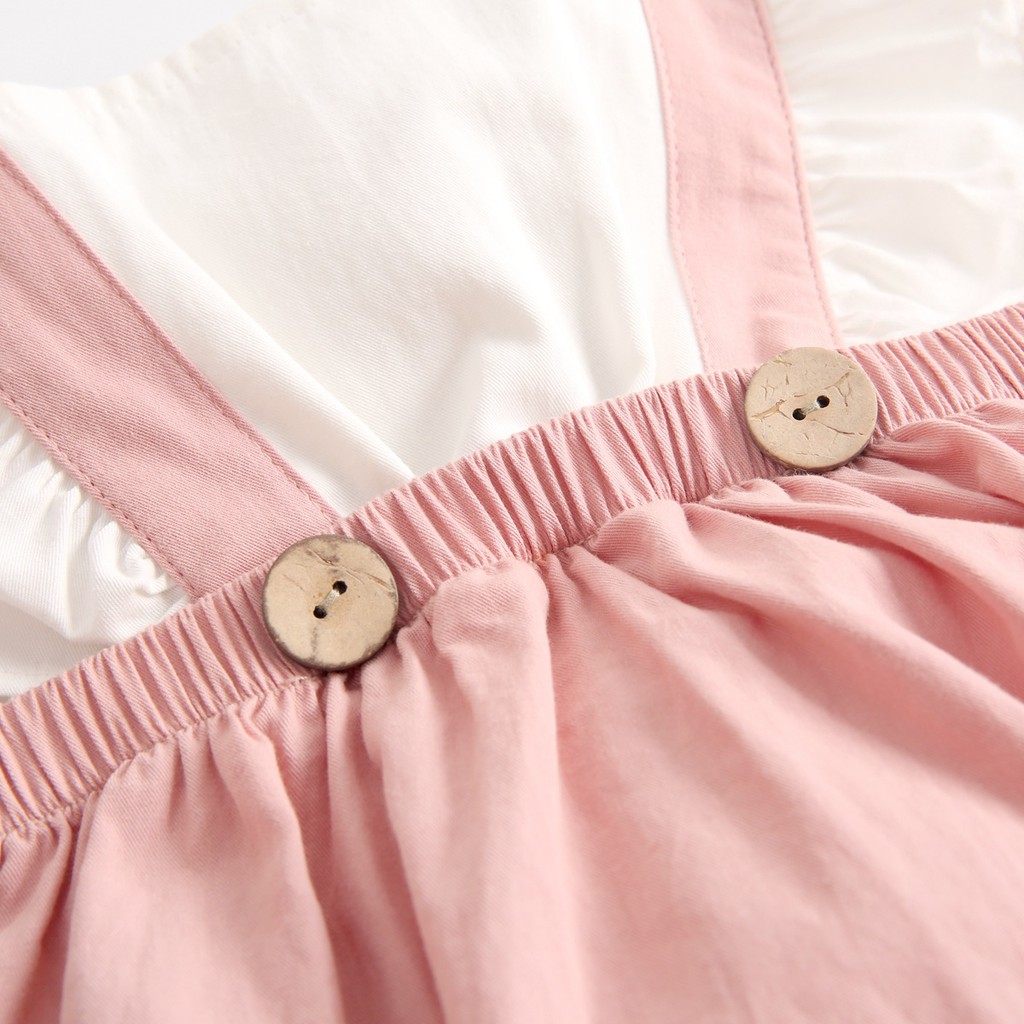 Áo liền quần Sanlutoz bằng cotton phong cách công chúa cho bé gái