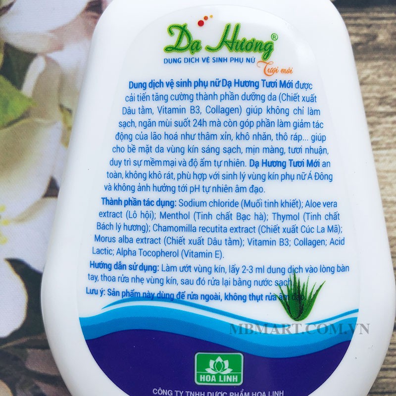 Dung dịch vệ sinh phụ nữ Dạ Hương Xanh Dương (có vòi)) 120ml - sạch nhẹ, khử mùi hôi, bảo vệ vùng kín - cvspharmacy