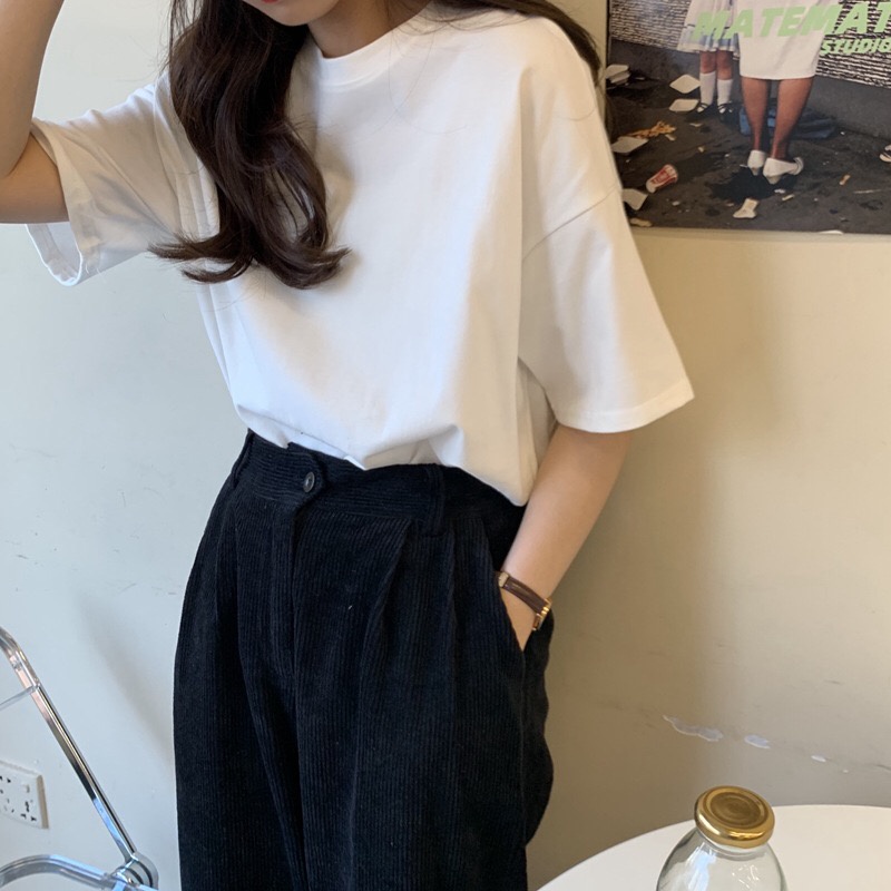 Áo thun nữ, Áo thun tay lỡ form rộng phong cách unisex thời trang mặc thoải mái rộng dãi đi chơi mặc ở nhà AO002 | BigBuy360 - bigbuy360.vn