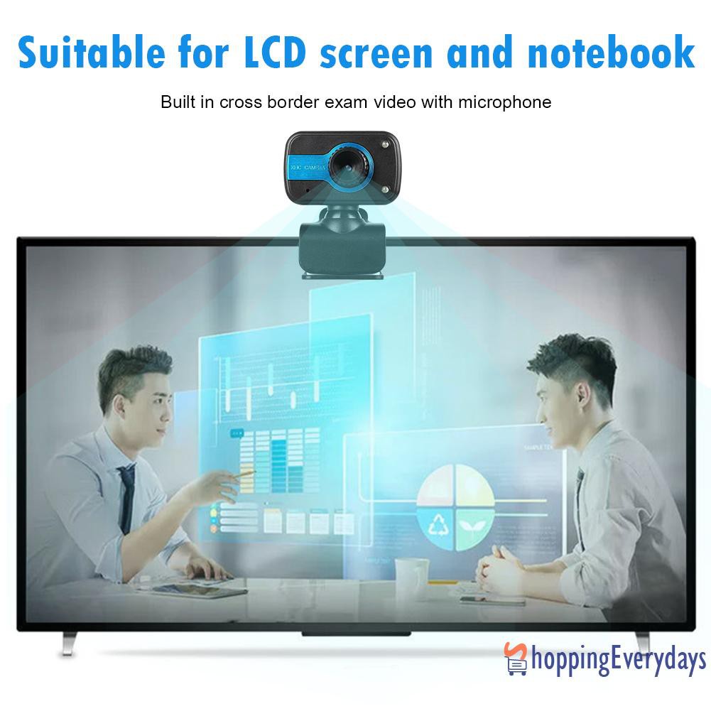 Webcam Usb Hd Tích Hợp Micro 2 Đèn Led Hỗ Trợ Quay Ban Đêm | BigBuy360 - bigbuy360.vn