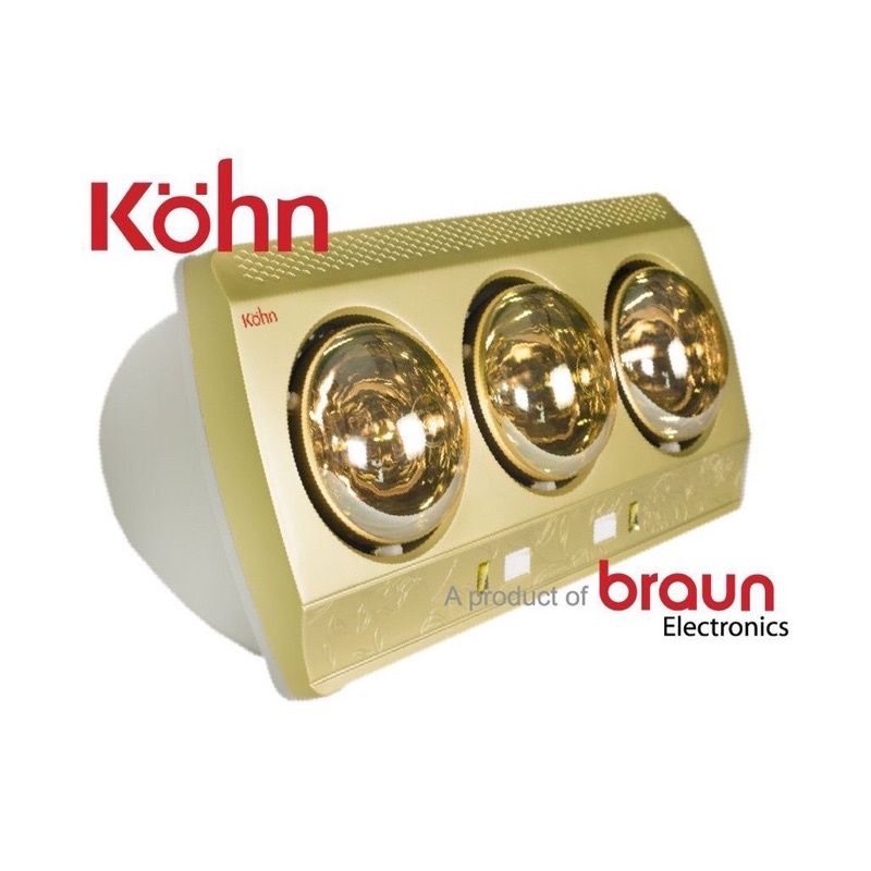 Đèn sưởi nhà tắm Kohn 3 bóng KN03G ( Hàng chính hãng bảo hành 5 năm )
