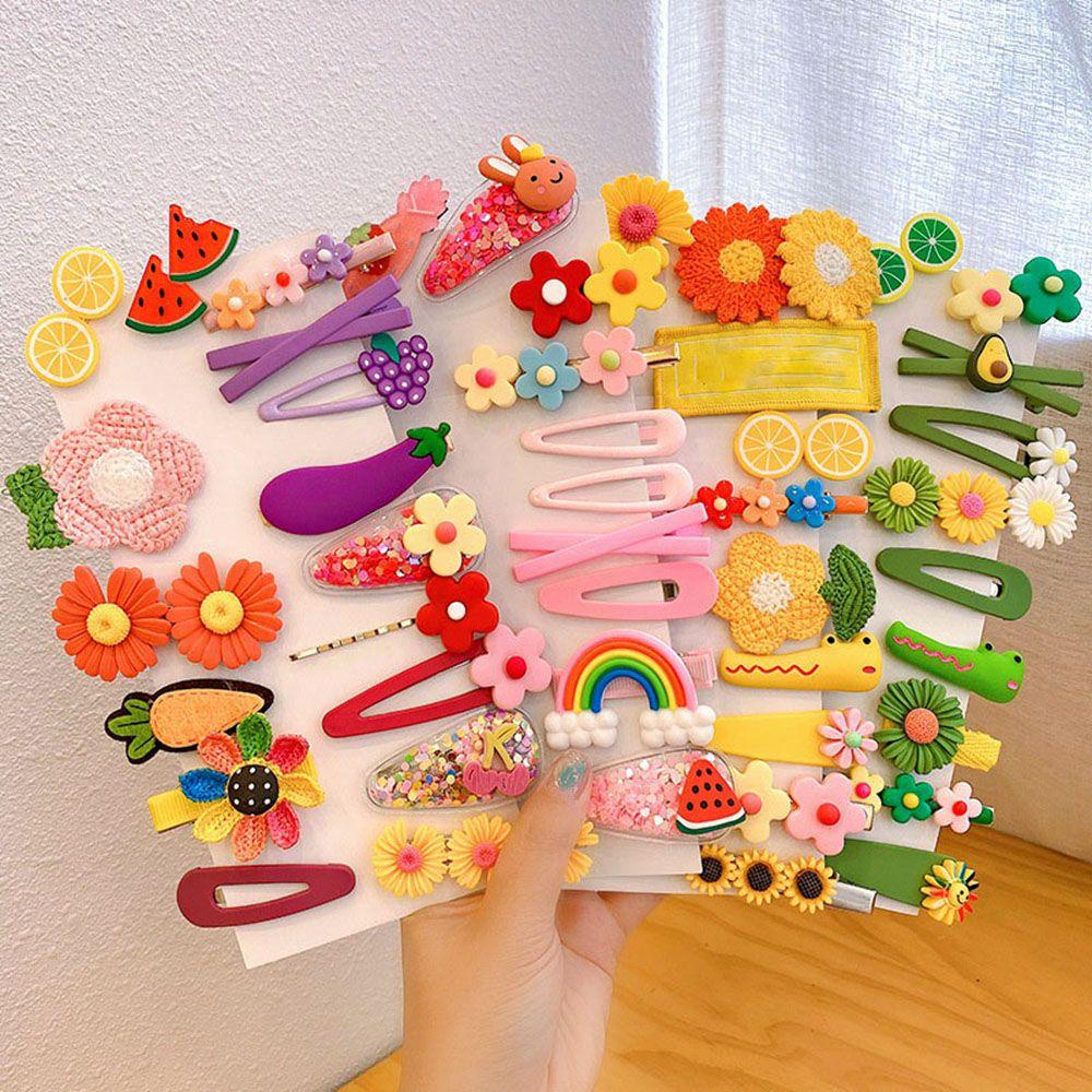 1 Bộ Kẹp Tóc Cao Su Đáng Yêu Cho Bé Gái