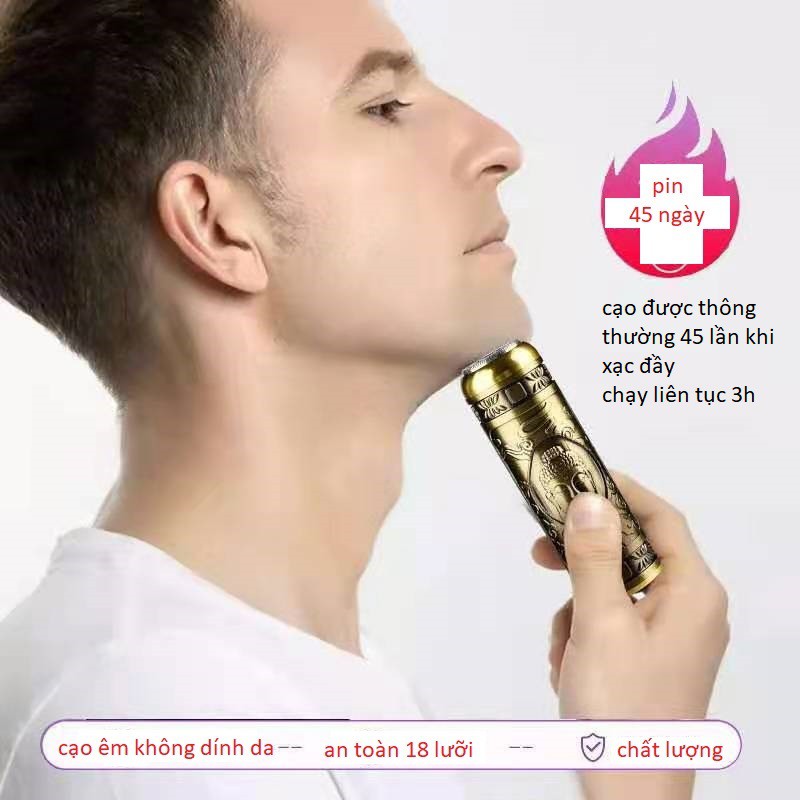 Máy cạo râu RNZOR HW-T8 18 lưỡi titan Máy Cạo Râu Sạc Điện  RNZOR HW-T8 Gold Mạnh Mẽ Tiện Dụng Phong