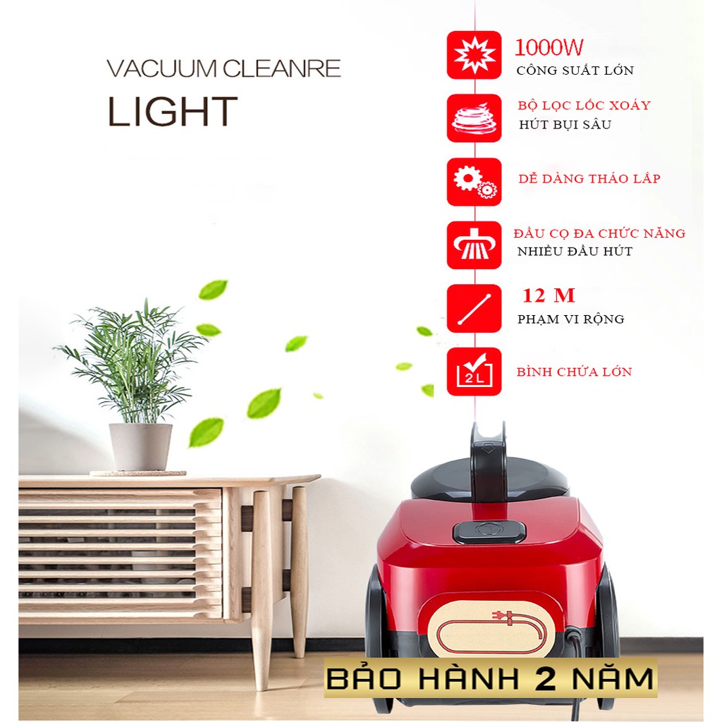 Máy hút bụi gia đình, máy hút bụi cầm tay với nhiều đầu hút, phạm vi dọn dẹp rộng. Bảo hành 2 năm 7 ngày đổi mới.