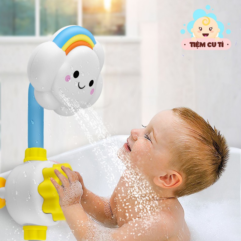 Vòi sen đám mây phun nước, đồ chơi nhà tắm nhựa an toàn cho bé thỏa thích vui đùa dưới nước