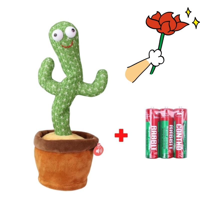 cây xương rồng nhảy múa có nhại sạc pin