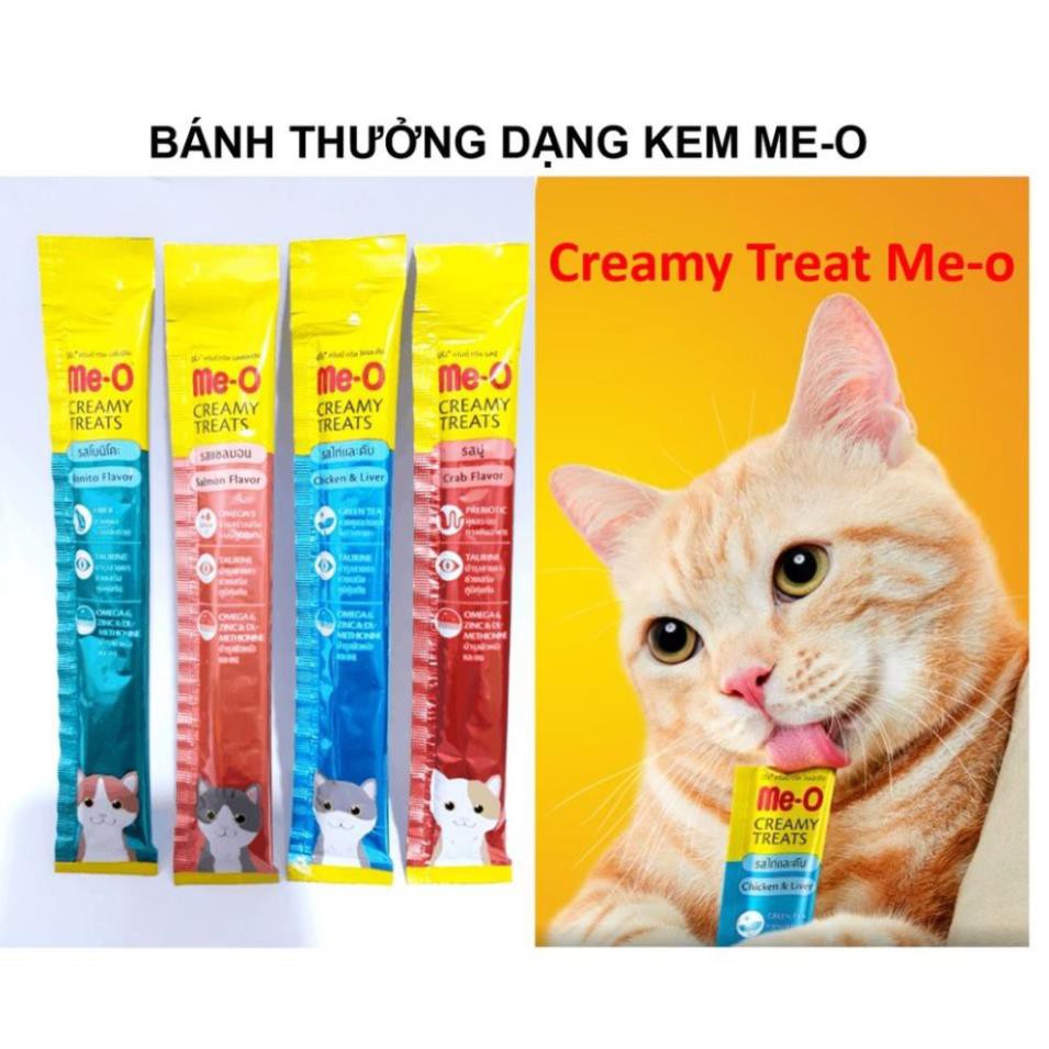 ME-O CREAMY TREAT (1 thanh 15gr) BÁNH THƯỞNG DẠNG KEM ME-O Pate súp thưởng cho mèo vâng lời