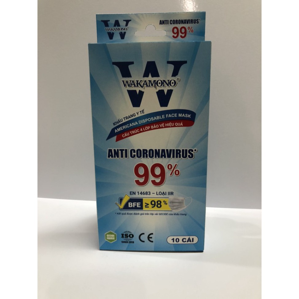 [NEW SIÊU HÓT] KHẨU TRANG Y TẾ WAKAMONO – (4 Lớp, Hộp 10 Cái)