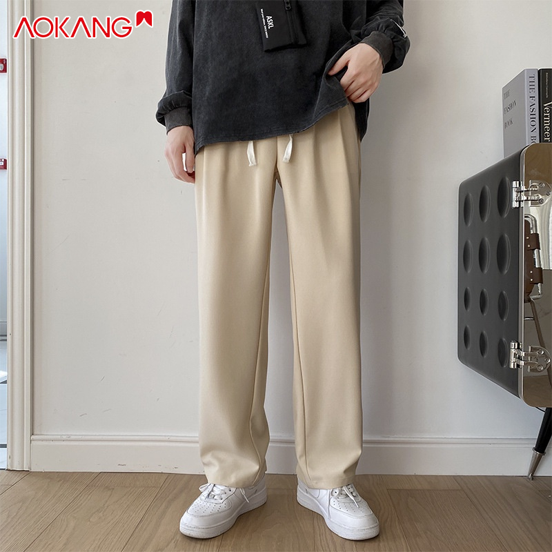 Quần ống rộng AOKANG phong cách Hong Kong thời trang mùa thu cho nam