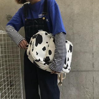 🍀ORDER TAOBAO🍀 Balo basic ulzzang bò sữa / Balo bò sữa