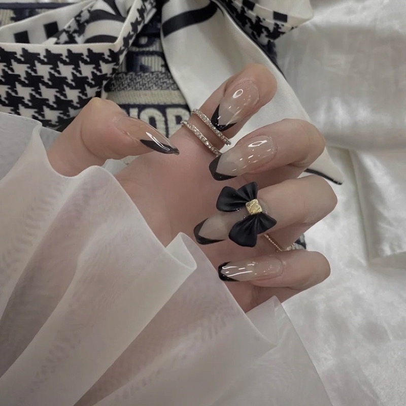 Charm nơ sứ trang trí nail / móng tay