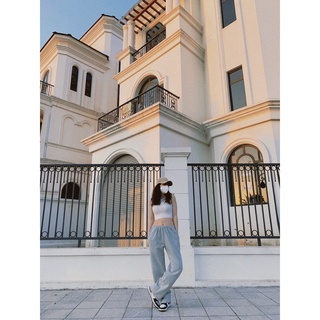 Áo Balo Croptop Nữ Basic Len Tăm Co Giãn LePapier