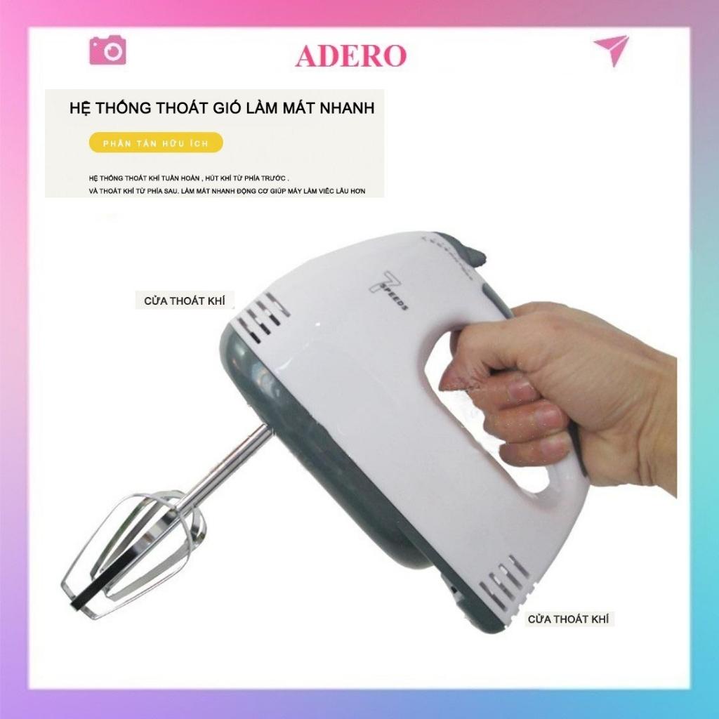 Máy đánh trứng mini ADERO  cầm tay scarlett 7 cấp độ Tặng dụng cụ lọc lòng đỏ trứng AD26