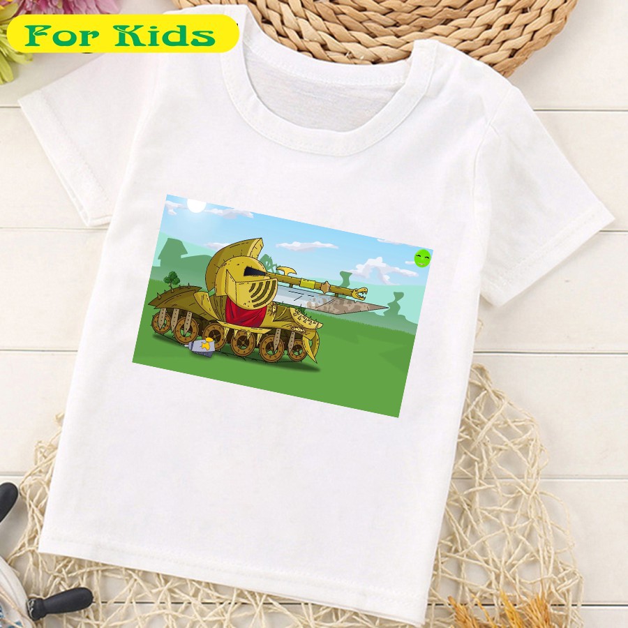In áo hình xe tăng - in áo phim hoạt hình xe tăng đẹp - mã 25 có size trẻ em