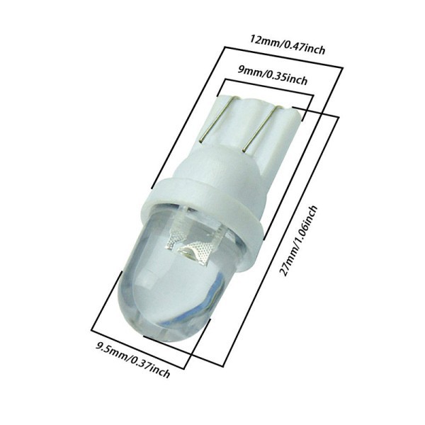 Bộ 10 đèn LED T10 12V 194 168 158 5W 6500K dành cho ô tô