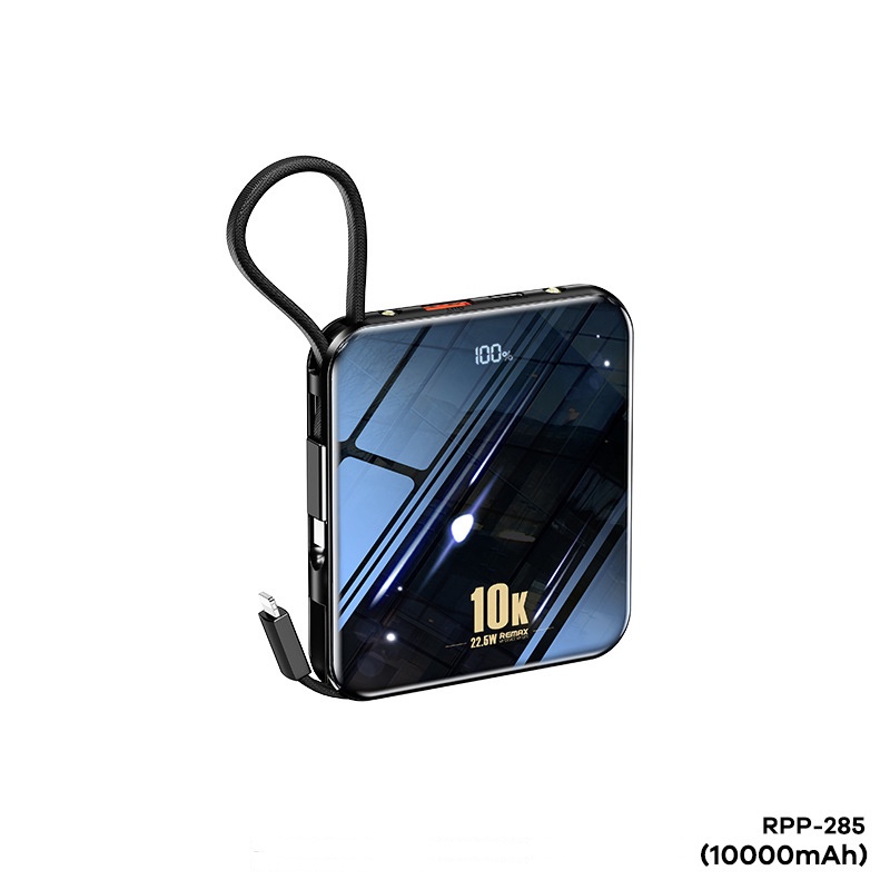 Pin dự phòng sạc nhanh Remax RPP-285 Series Sucha 10000mAh QC 22.5W và PD 20W - tích hợp 2 đèn pin chiếu sáng