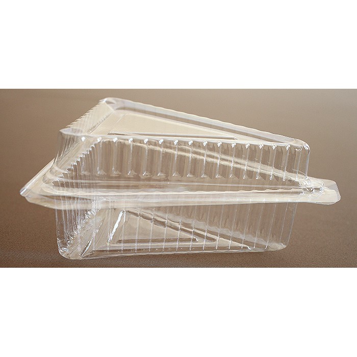 Lố 100 hộp nhựa TAM GIÁC đựng bánh, hộp nhựa dùng 1 lần