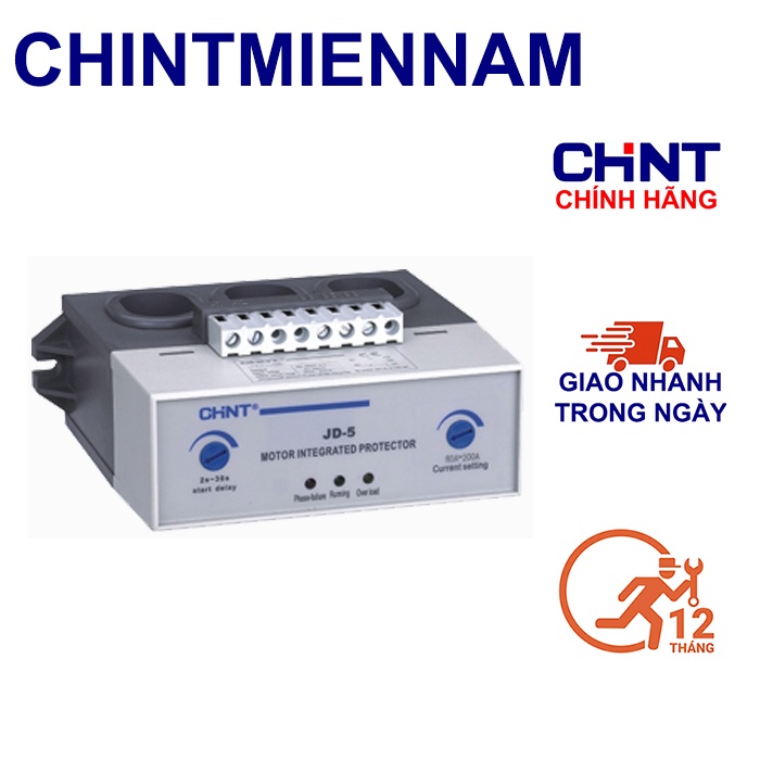 Rơ le điện tử bảo vệ động cơ quá dòng JD5 2-20A; 20-80A CHINT CHÍNH HÃNG